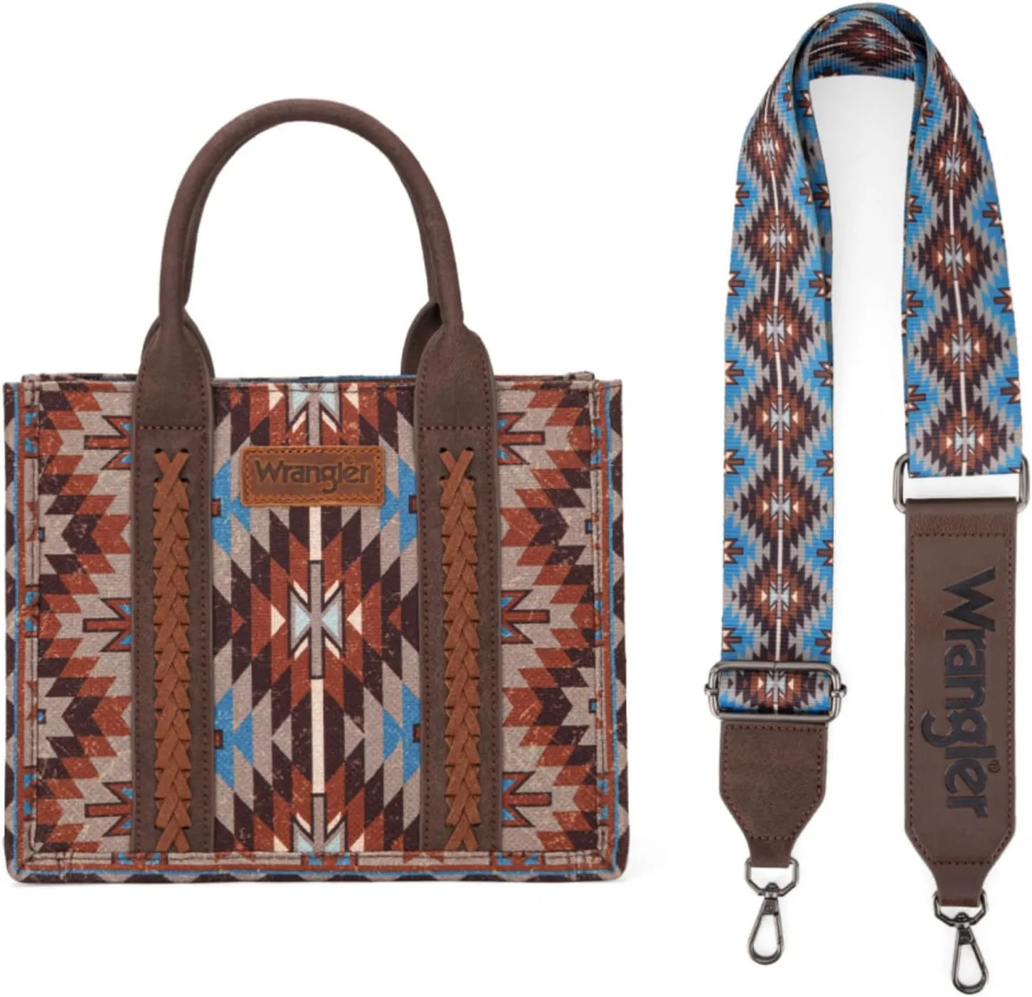 Montana West X Wrangler Tote Bag for Women Boho Aztec Shoulder Purse Top Handle Satchel Handbag