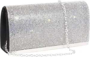 Naimo Bling Shiny Rhinestone Wedding Evening Party Clutch Handbag Purse