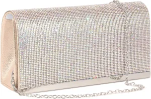 Naimo Bling Shiny Rhinestone Wedding Evening Party Clutch Handbag Purse