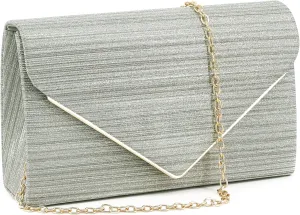 Naimo Patent Leather Glossy Envelope Clutch Flap Evening Bag Foldover Classic Handbag Wedding Party Clutches Purse