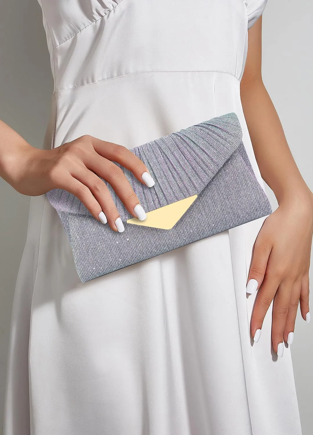 Naimo Women's Sequin Evening Purse Wedding Party Clutch Bag