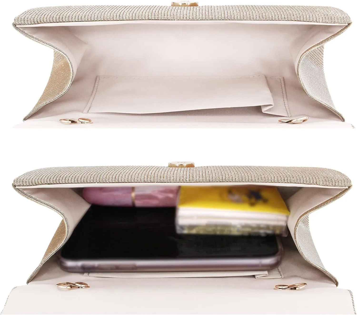 Naimo Women's Sequin Evening Purse Wedding Party Clutch Bag