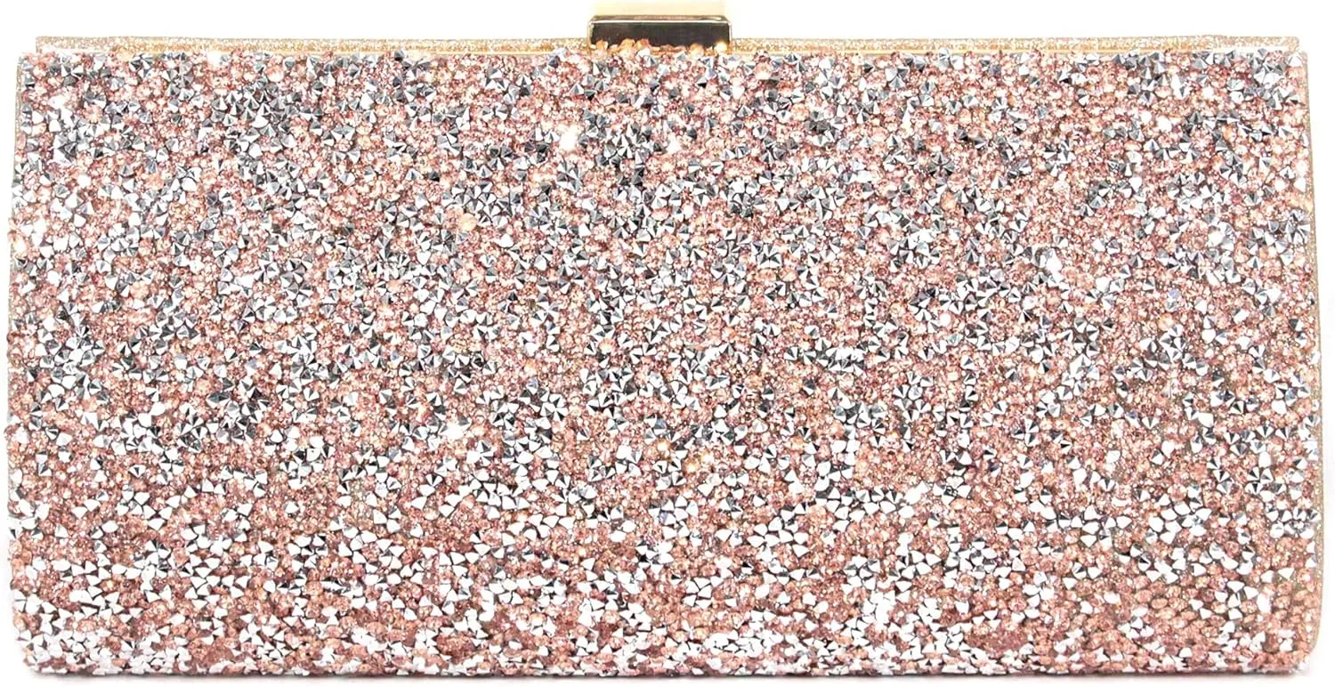 Naimo Women's Sequin Rhinestone Evening Bag Elegant Glitter Clutch Handbag Purse