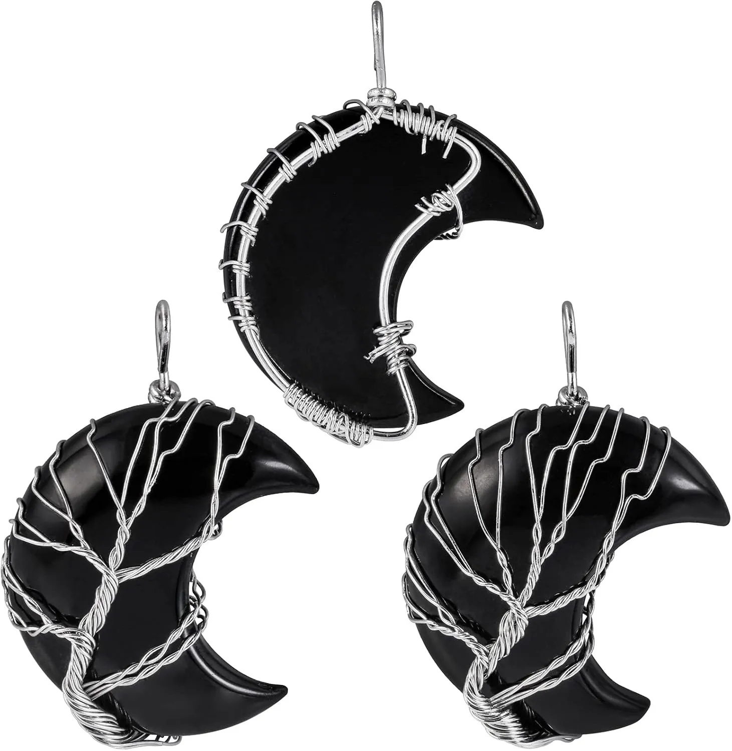 Nupuyai Natural Sea Shell Pendant Necklace for Women and Men, Crescent Moon Pendant with Chain