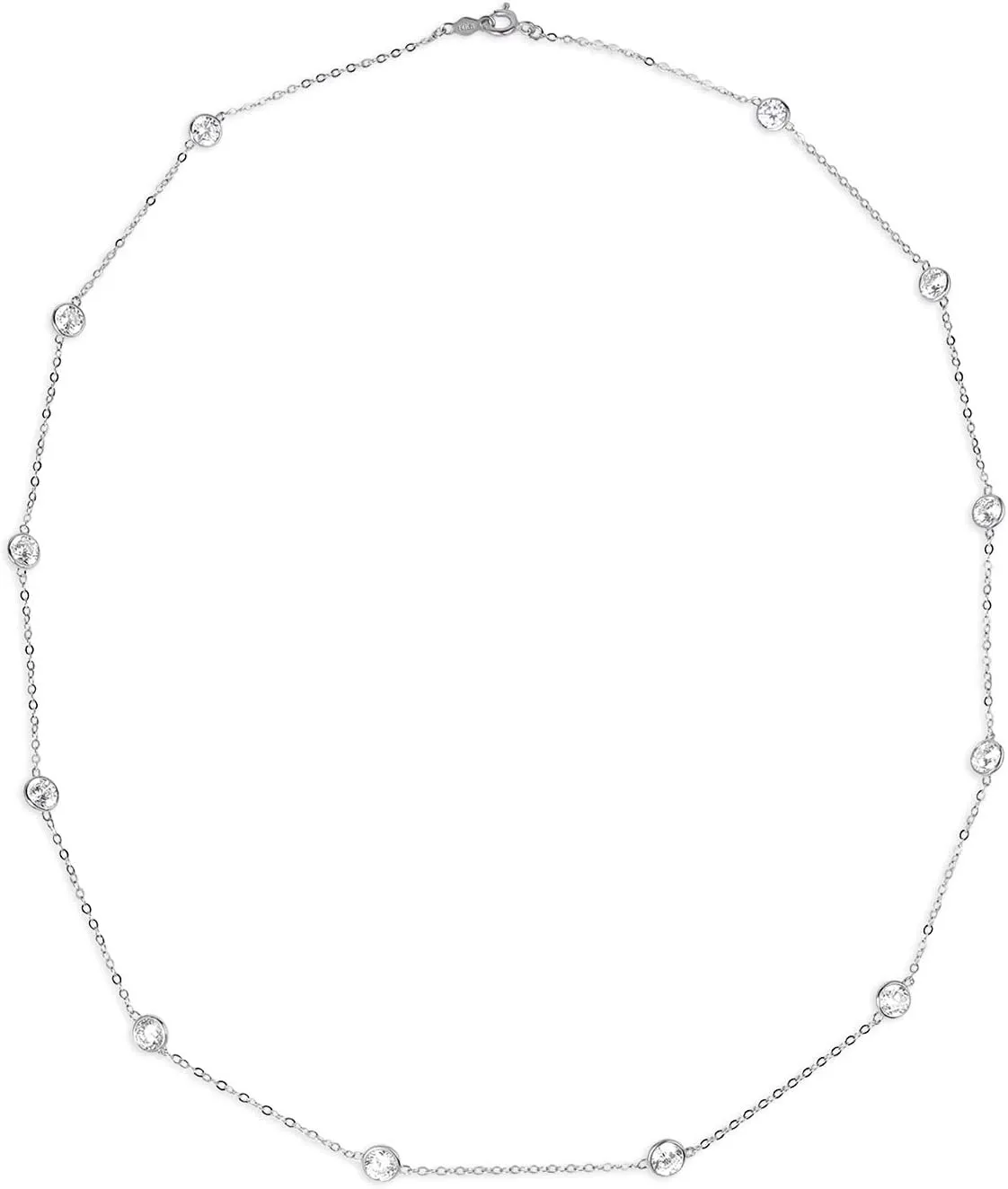 Olivia's Collection: 14k Rose, White, or Yellow Gold Necklace Strands with Cubic Zirconia by the Yard (16-24 inches) for Women and Teens