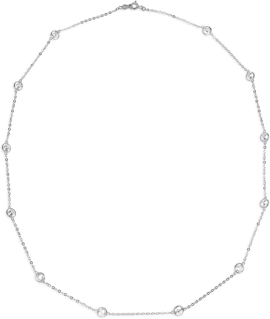 Olivia's Collection: 14k Rose, White, or Yellow Gold Necklace Strands with Cubic Zirconia by the Yard (16-24 inches) for Women and Teens