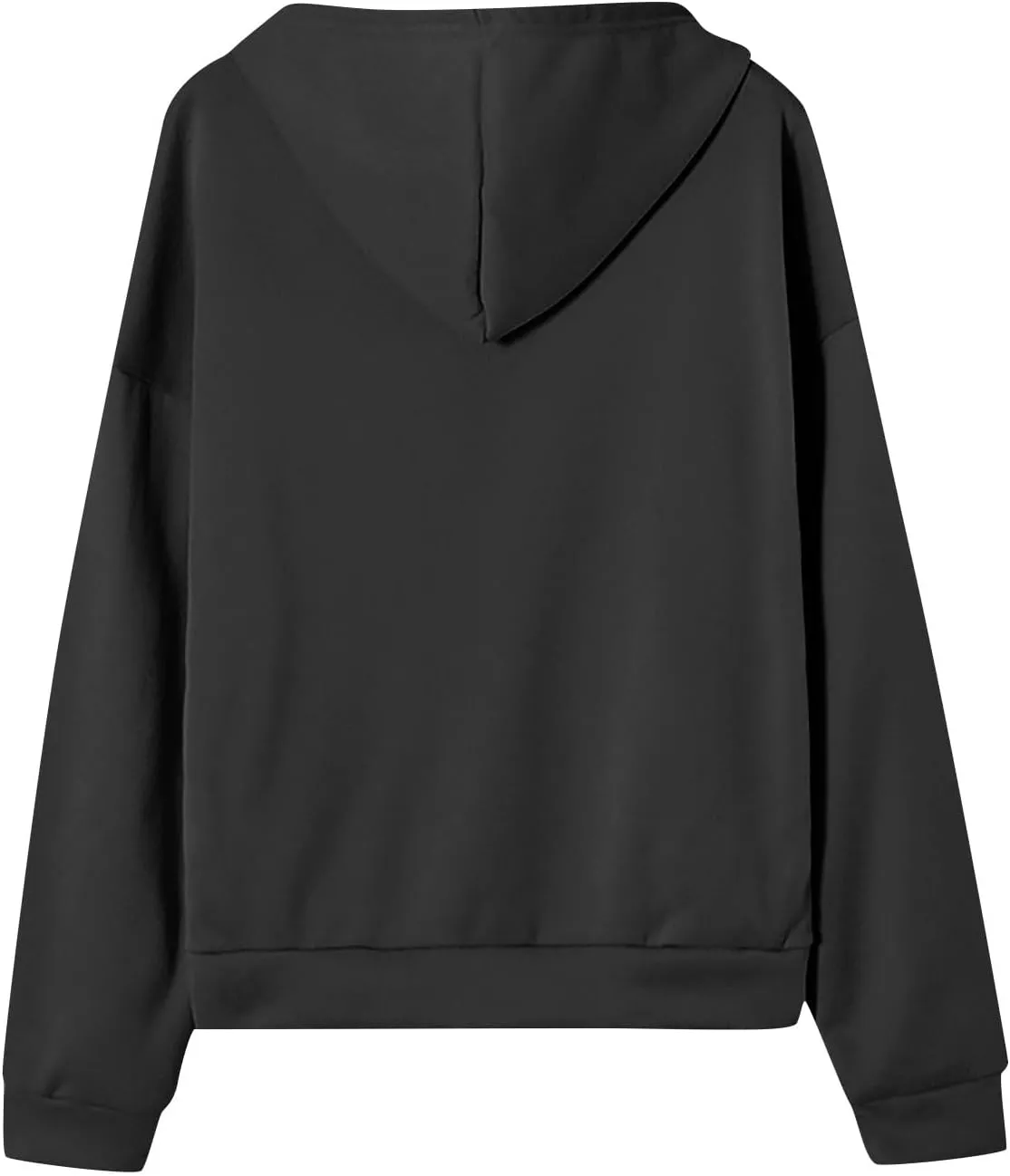 Oversized Hoodies for Women Cute Solid Color Drawstring Fashion Hoodies Loose Fit Zip Up Sweatshirt with Pocket