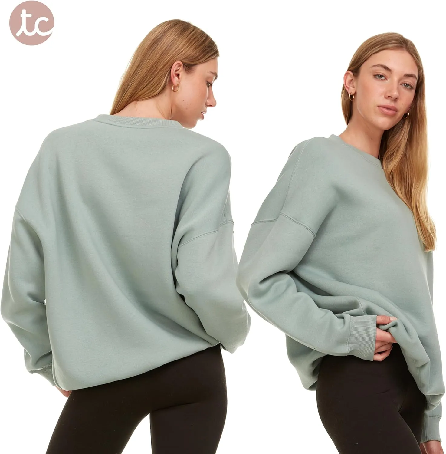 Oversized Sweatshirt for Women  Crewneck Fleece Pullover Soft Trendy Sweatshirt
