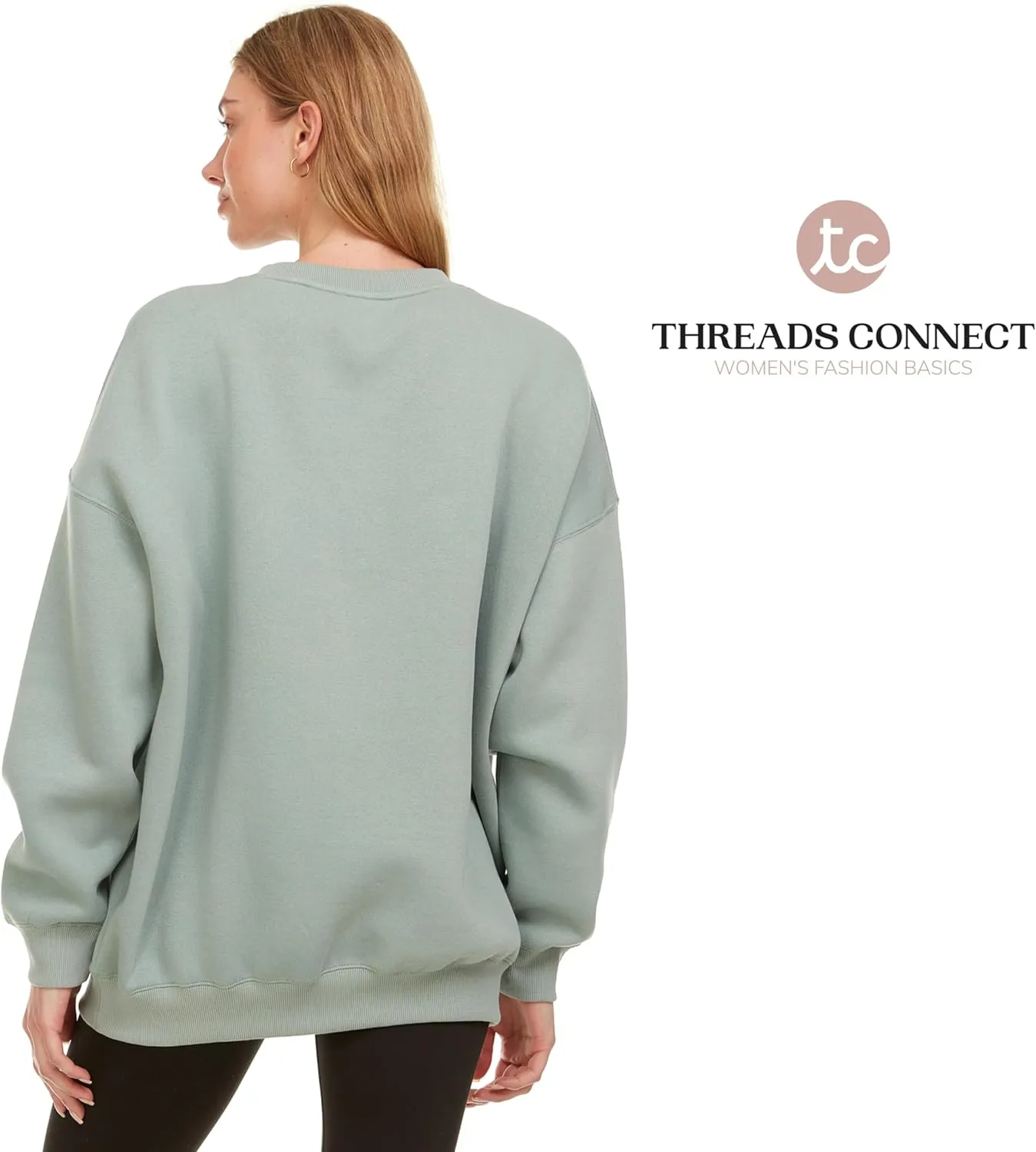 Oversized Sweatshirt for Women  Crewneck Fleece Pullover Soft Trendy Sweatshirt