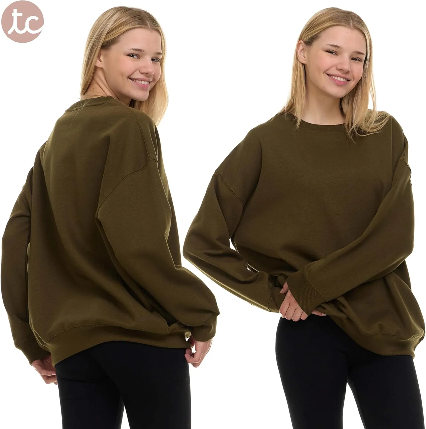 Oversized Sweatshirt for Women  Crewneck Fleece Pullover Soft Trendy Sweatshirt
