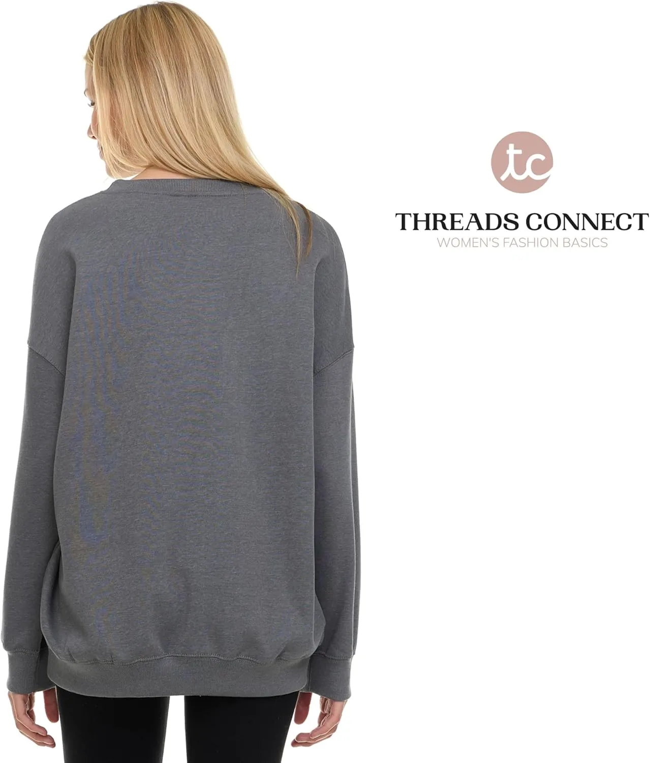 Oversized Sweatshirt for Women  Crewneck Fleece Pullover Soft Trendy Sweatshirt
