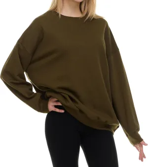 Oversized Sweatshirt for Women  Crewneck Fleece Pullover Soft Trendy Sweatshirt