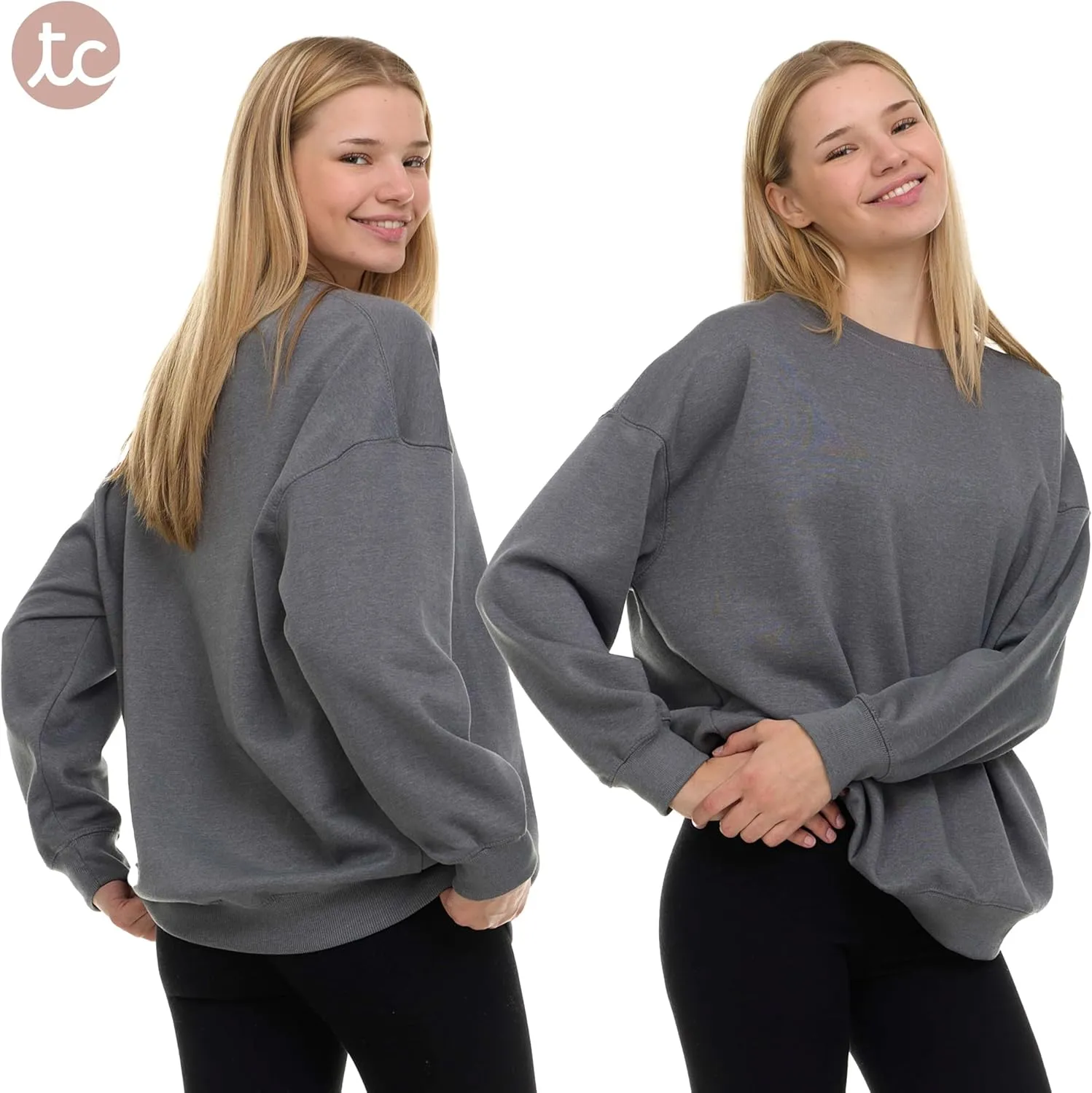Oversized Sweatshirt for Women  Crewneck Fleece Pullover Soft Trendy Sweatshirt
