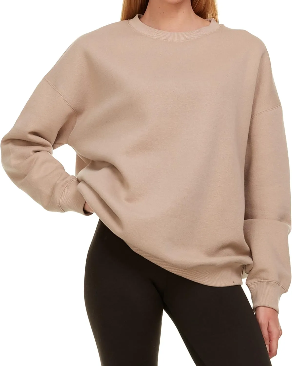 Oversized Sweatshirt for Women  Crewneck Fleece Pullover Soft Trendy Sweatshirt