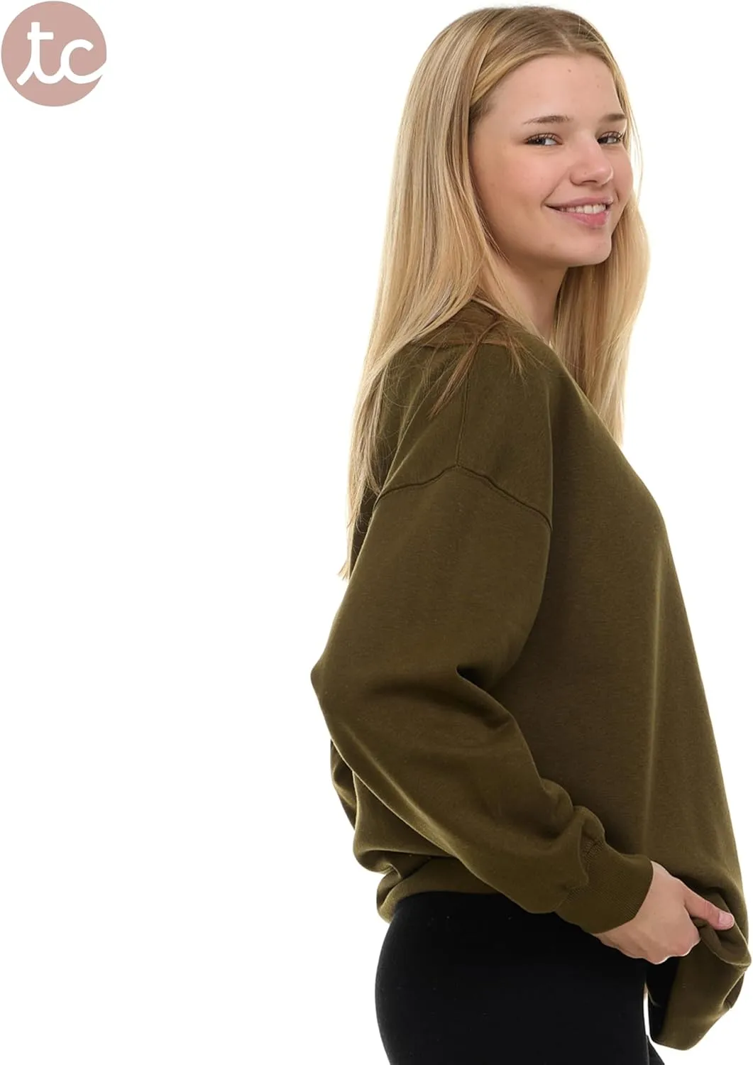 Oversized Sweatshirt for Women  Crewneck Fleece Pullover Soft Trendy Sweatshirt