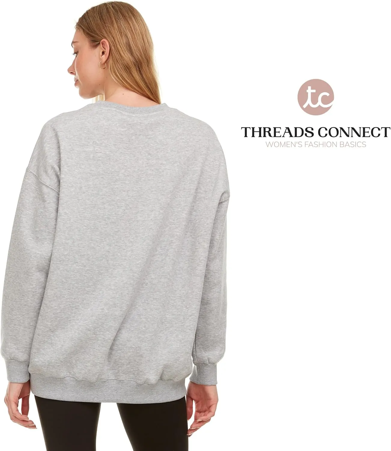 Oversized Sweatshirt for Women  Crewneck Fleece Pullover Soft Trendy Sweatshirt