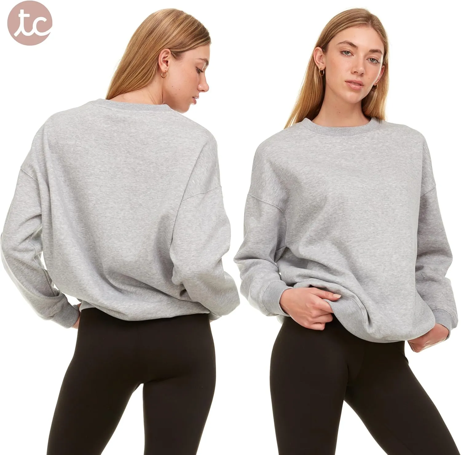 Oversized Sweatshirt for Women  Crewneck Fleece Pullover Soft Trendy Sweatshirt