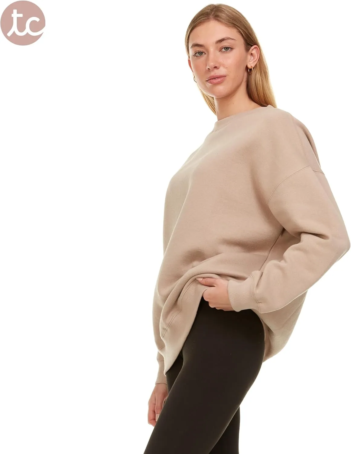Oversized Sweatshirt for Women  Crewneck Fleece Pullover Soft Trendy Sweatshirt