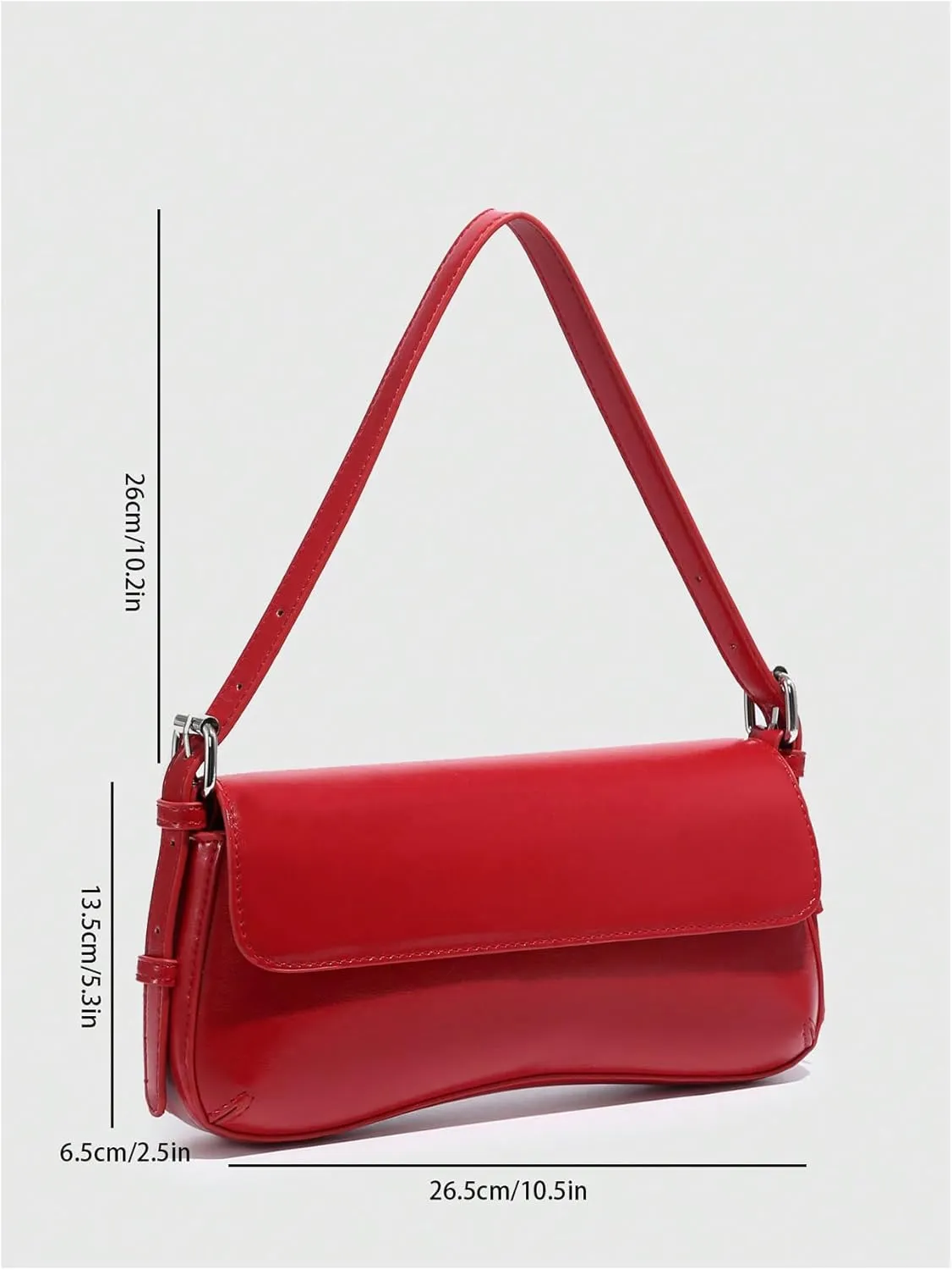 OYOANGLE Women's Pu Leather Flap Vintage Underarm Bags Top Handle Clutch Handbags Casual Mini Shoulder Bags