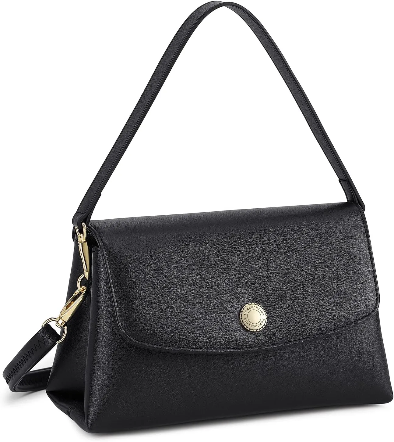 Peacocktion Shoulder Bag for Women Trendy Small Vegan Leather Crossbody Purses Cute Hobo Bag Handbags with 2 Straps