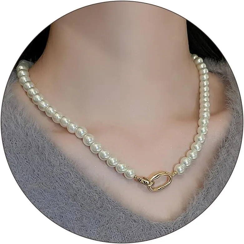 Pearl Choker Necklace Pearl Necklaces for Women Wedding Pearl Beaded Necklace Dainty Pearl Jewelry for Wedding