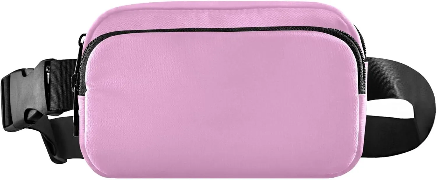 Pearl Pink Fanny Packs for Women Waterproof Hip Pack Belt Pouch Cartoon Waist Bag for Women