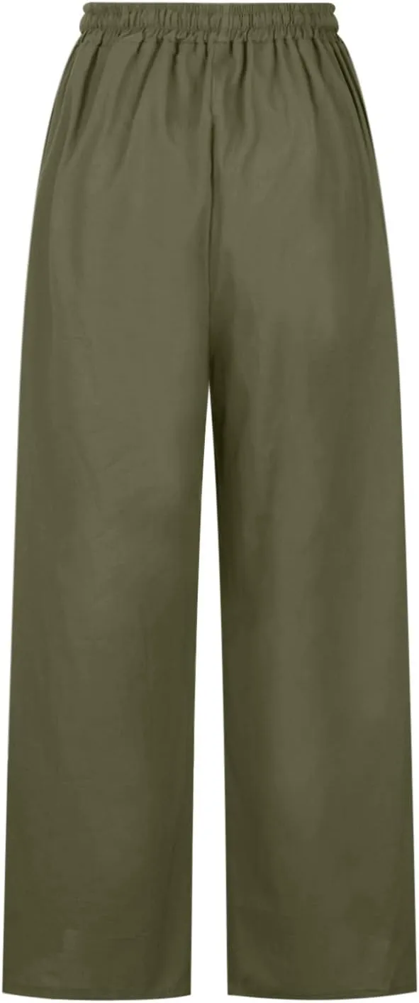 Plus Size Wide Leg Pants for Women Baggy Flowy Palazzo Pants High Waist Lounge Pants Stretchy Yoga Pants