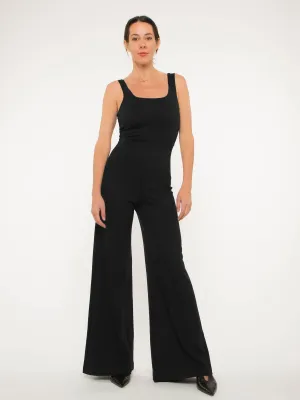 Ponte Knit Tank Wide Leg Jumpsuit