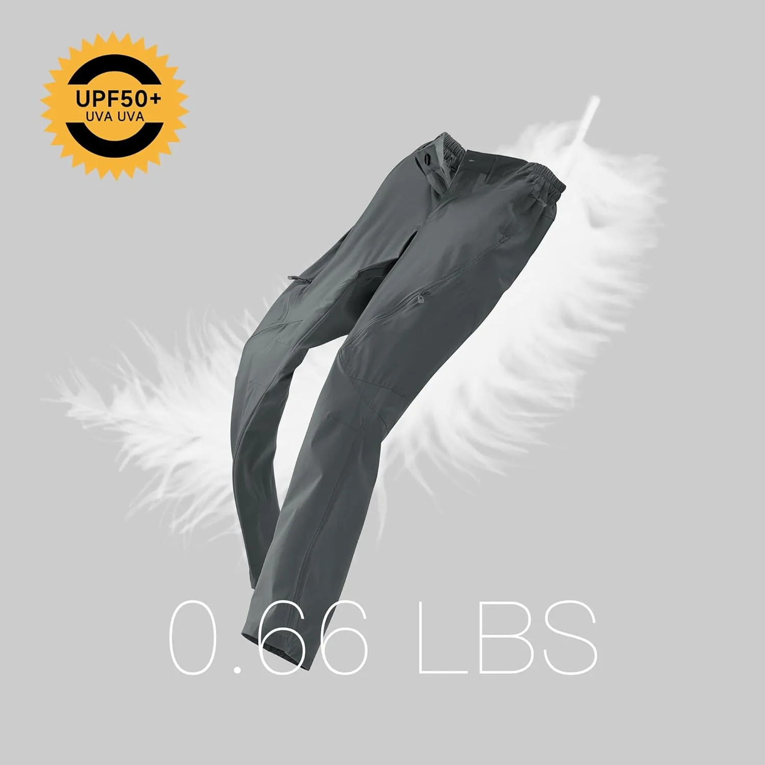 Postropaky Mens Hiking Quick Dry Lightweight Waterproof Fishing Pants Outdoor Travel Climbing Stretch Pants