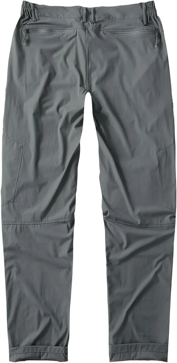 Postropaky Mens Hiking Quick Dry Lightweight Waterproof Fishing Pants Outdoor Travel Climbing Stretch Pants