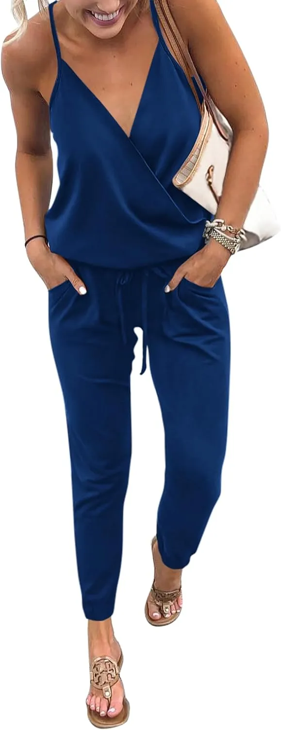 PRETTYGARDEN Womens Summer Casual One Piece Jumpsuits Spaghetti Strap Pants Romper 2025 Spring Vacation Resort Outfits