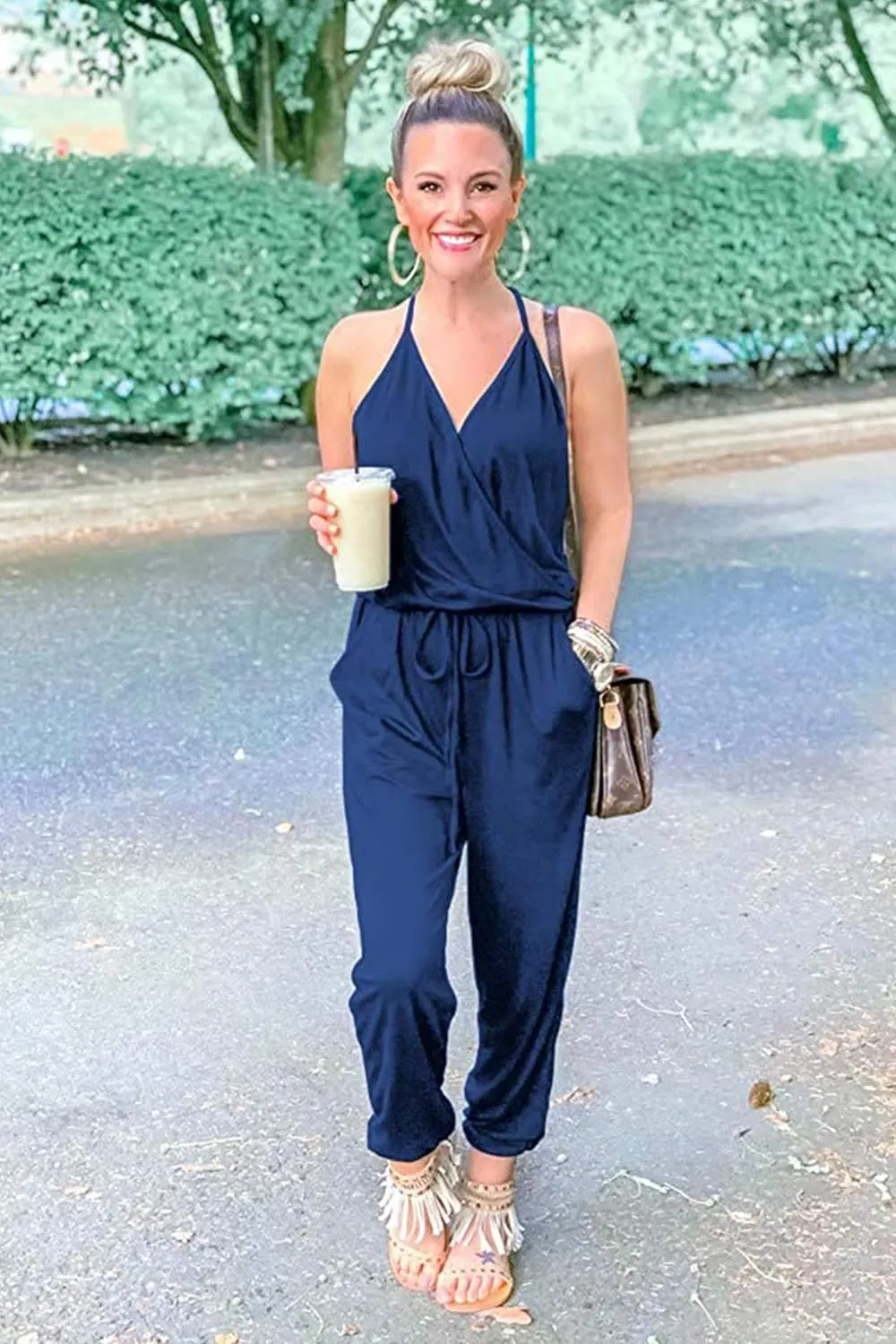PRETTYGARDEN Womens Summer Casual One Piece Jumpsuits Spaghetti Strap Pants Romper 2025 Spring Vacation Resort Outfits