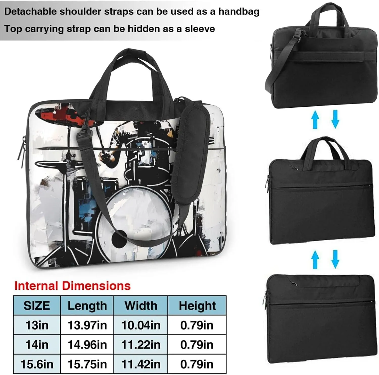 Printed Laptop Tote Bag, Laptop Tote Bag, Travel Bag, Business Computer Bag, Work Bag for Men and Women