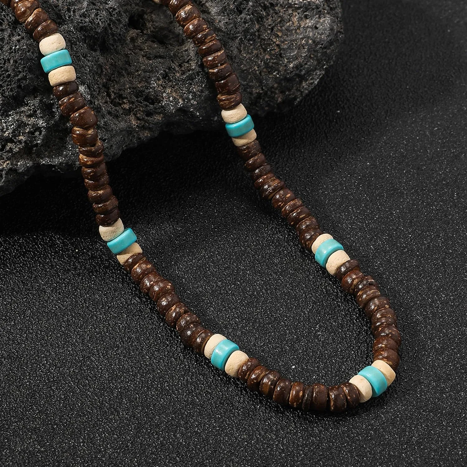 Puka Shell Necklace Men Beaded Necklace for Men Beach Surfer Necklaces Jewelry Beach Vacation Essentials Summer Mens Necklaces