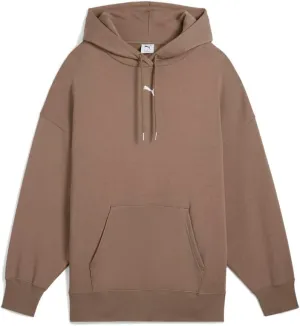 PUMA Womens Wardrobe Essentials Oversized Hoodie Athletic Outerwear Casual - Brown - Size M