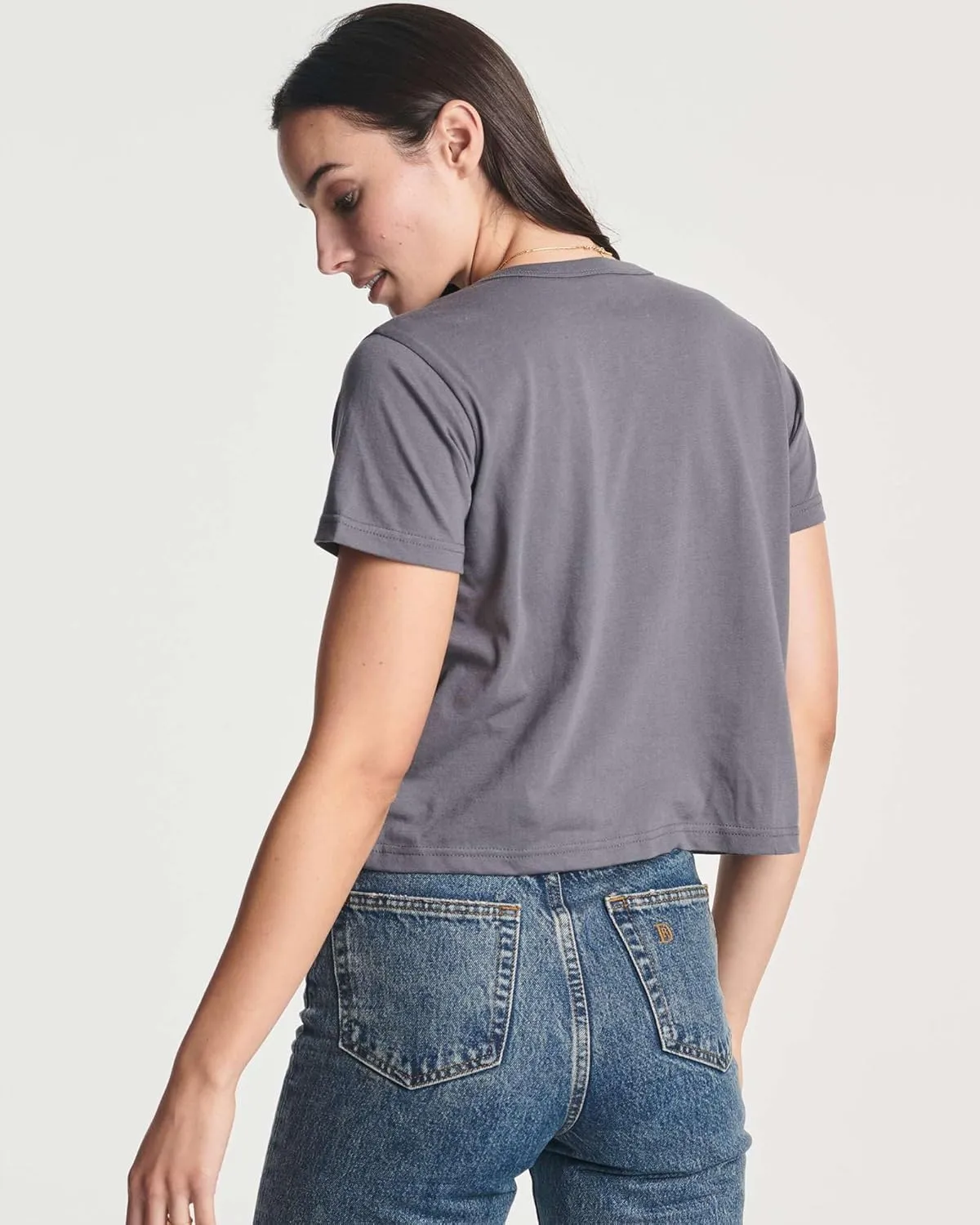 Real Essentials 4 Pack: Women's Cotton Short Sleeve Crop Top  Cropped Casual Crew Neck T-Shirts (Available in Plus Size)
