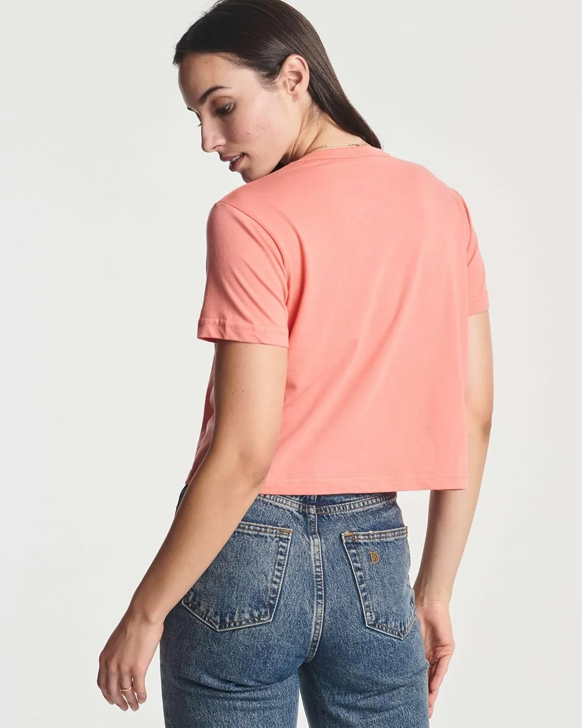 Real Essentials 4 Pack: Women's Cotton Short Sleeve Crop Top  Cropped Casual Crew Neck T-Shirts (Available in Plus Size)