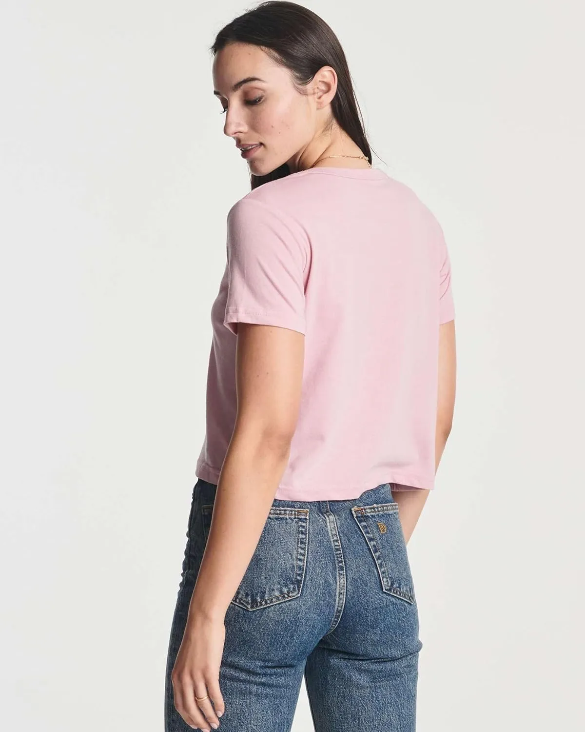 Real Essentials 4 Pack: Women's Cotton Short Sleeve Crop Top  Cropped Casual Crew Neck T-Shirts (Available in Plus Size)