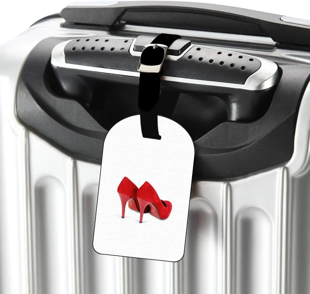 Red Shoes Heels Pumps Leather Luggage ID Tag Suitcase Carry-On Luggage Tag Travel Bag Label Luggage ID Tag - 1 pack