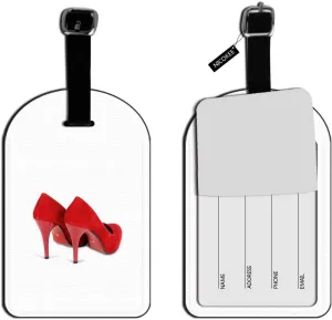 Red Shoes Heels Pumps Leather Luggage ID Tag Suitcase Carry-On Luggage Tag Travel Bag Label Luggage ID Tag - 1 pack