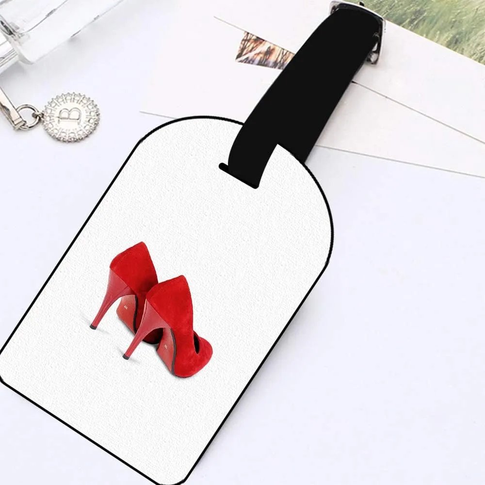 Red Shoes Heels Pumps Leather Luggage ID Tag Suitcase Carry-On Luggage Tag Travel Bag Label Luggage ID Tag - 1 pack