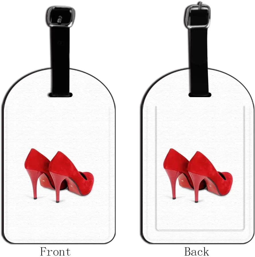 Red Shoes Heels Pumps Leather Luggage ID Tag Suitcase Carry-On Luggage Tag Travel Bag Label Luggage ID Tag - 1 pack