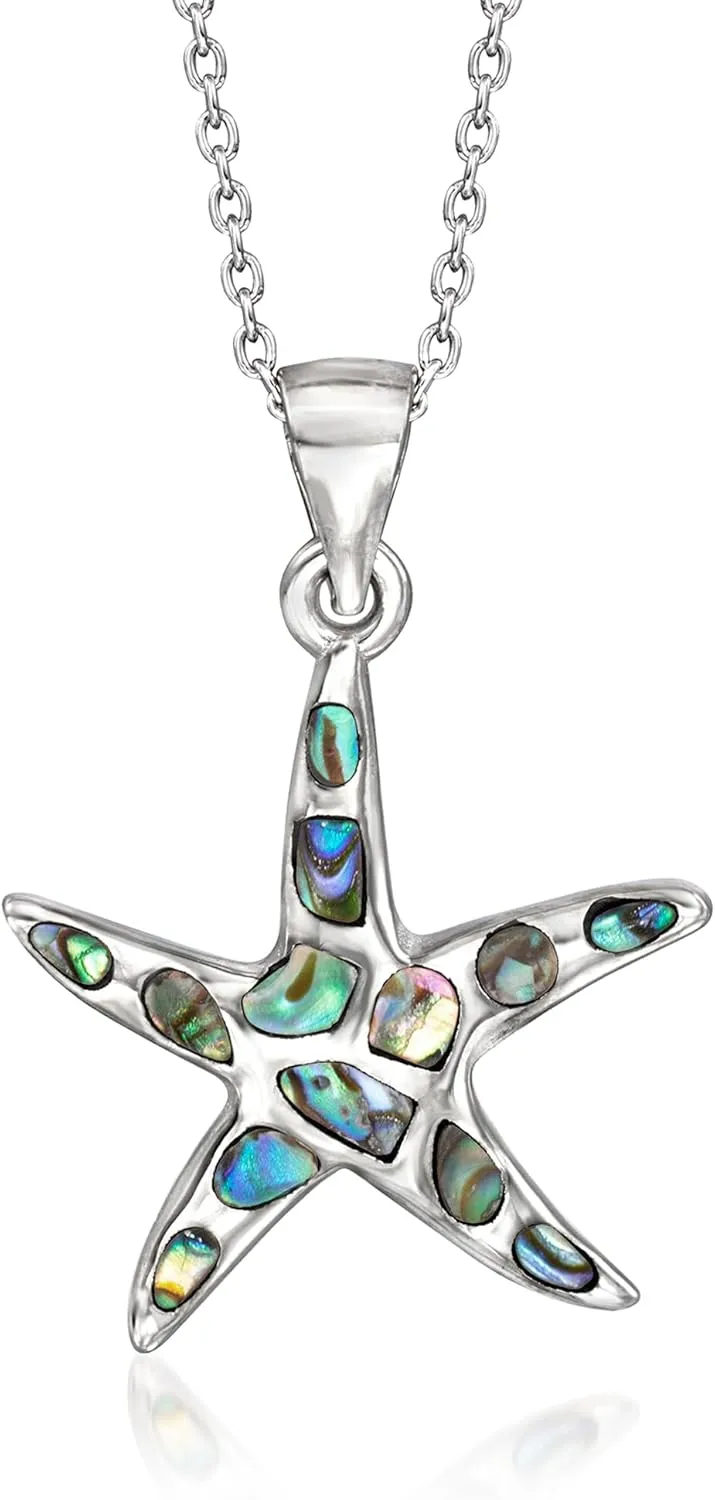 Ross-Simons Abalone Shell Pendant Necklace in Sterling Silver. 18 inches