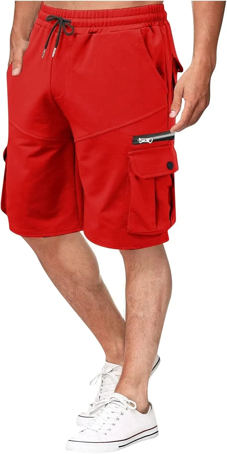RTRDE Men's Work Shorts Hiking Cargo Work Casual Summer Shorts Lightweight Bermuda with Pockets Shorts, M-4XL