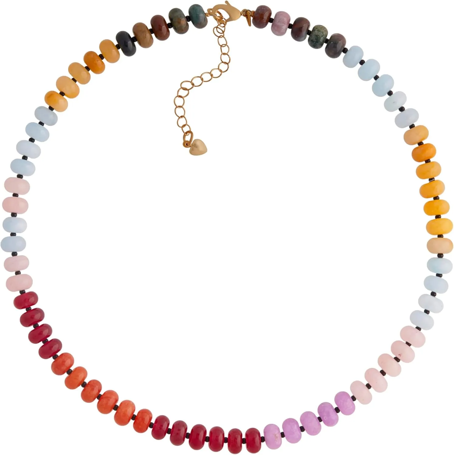 Sacina Trendy Boho Colorful Beaded Crystal Choker, Y2k Summer Beach Necklace, Boho Necklace, Hippie Jewelry, Christmas Jewelry Gift for Women