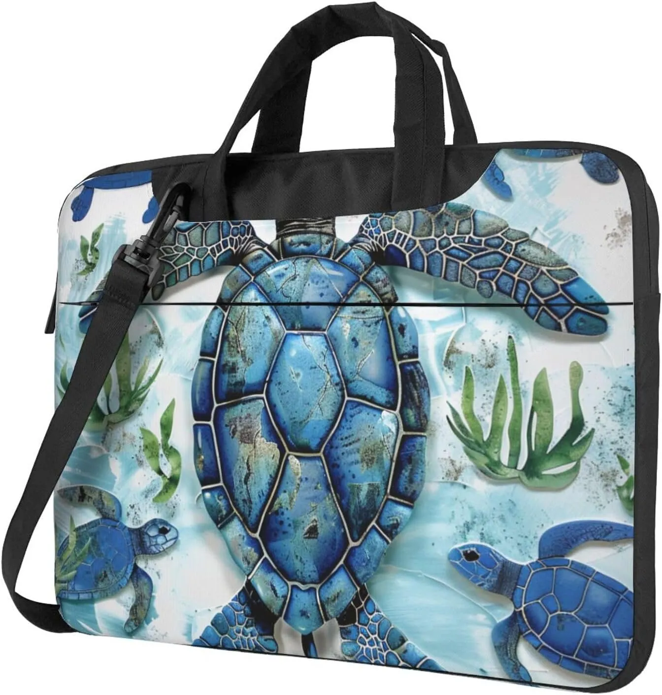 Sea Turtle Blue Laptop Tote Bag Travel Business Computer Bag Work Bag for Men Women