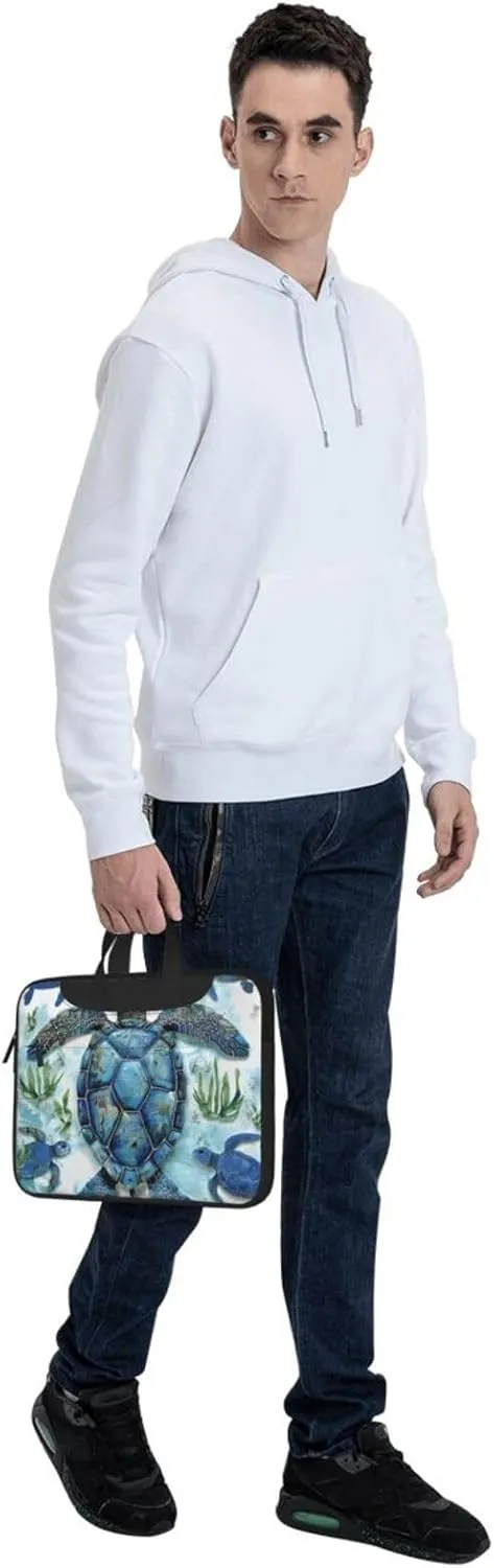 Sea Turtle Blue Laptop Tote Bag Travel Business Computer Bag Work Bag for Men Women