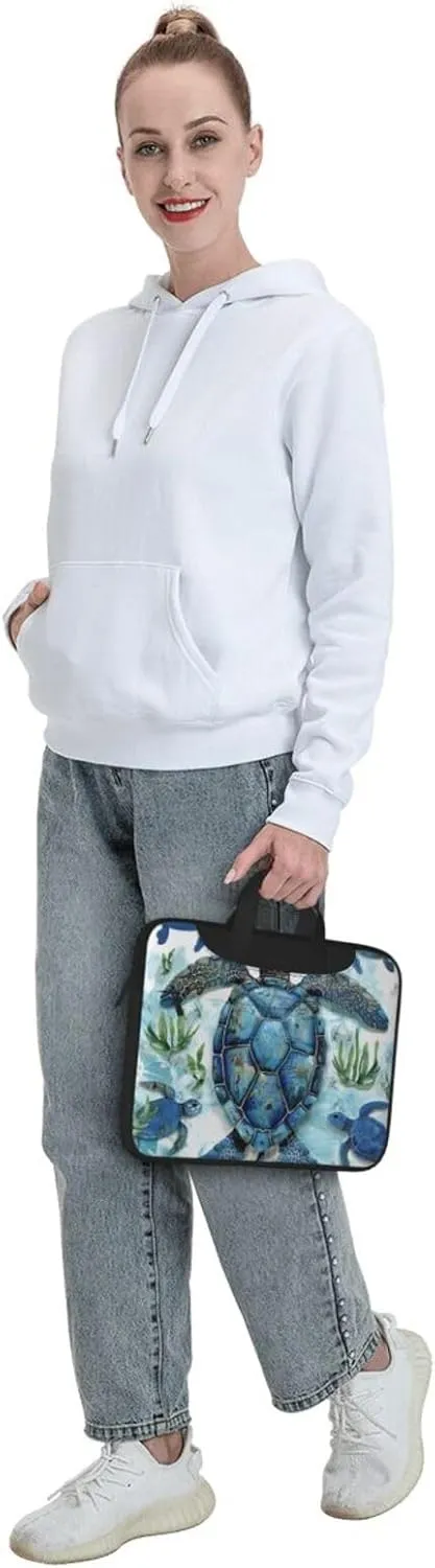 Sea Turtle Blue Laptop Tote Bag Travel Business Computer Bag Work Bag for Men Women