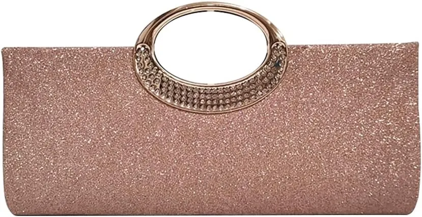 Sequin Evening Bag for Women Rhinestone Clutch Bag Sparkly Crystal Handbag Bridal Wedding Purse Glitter Shoulder Bag