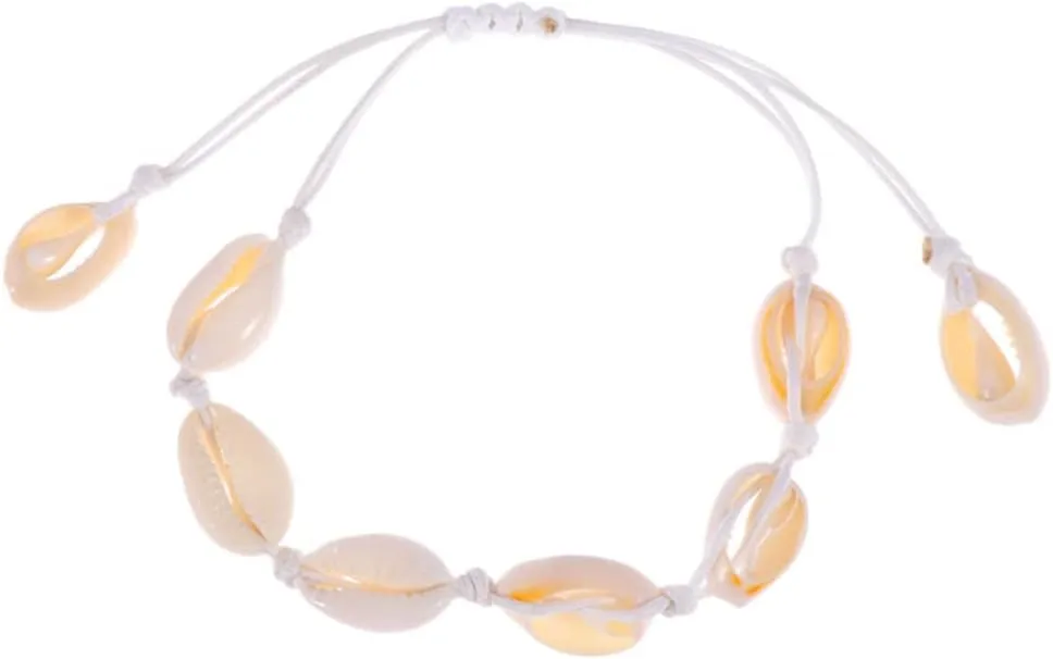 Shell Handmade Bracelet White Braided Bangle Elegant Shell Beads Jewelry for Women